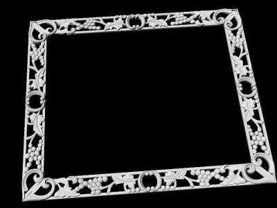 carved mirror 3D model