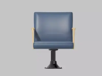 Floor Fixed Swivelling Chair 3D model