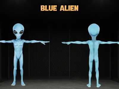 ALIEN RIGGED MODELS PACK Low-poly 3D model