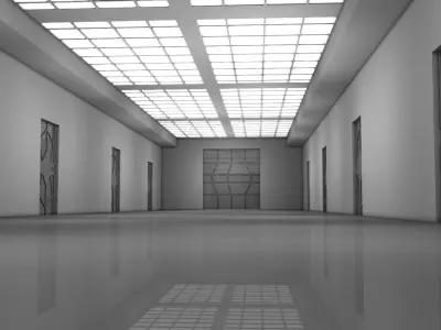 Sci Fi Corridor Interior 3D model get