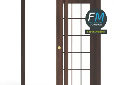 Sliding glass door 2 3D model