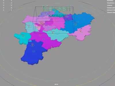 Kayseri  Central Anatolia Region  Turkey map region geography 3D model