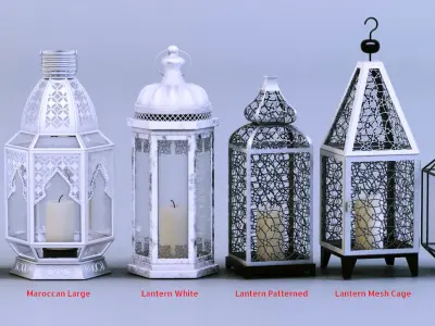 Moroccan Lantern Collection 3D Model Pack