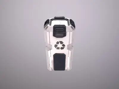 Garbage Container Sci-Fi Low-poly 3D model