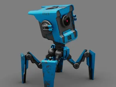 SPIDER DROID  rigged character 3D model buy