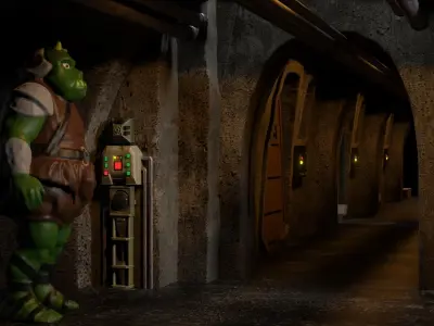 Jabbas Throne Room - Set 7EF - Prison Area 1-6 scale 3D print model