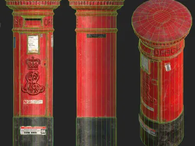 PostBox Low-poly 3D model