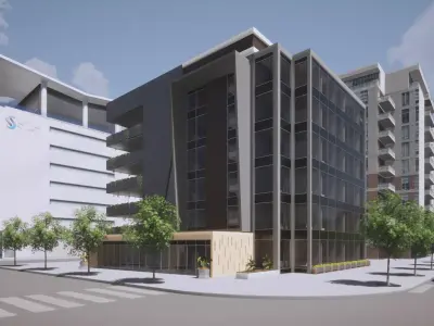Modern Office Building Revit and Twinmotion 3D model