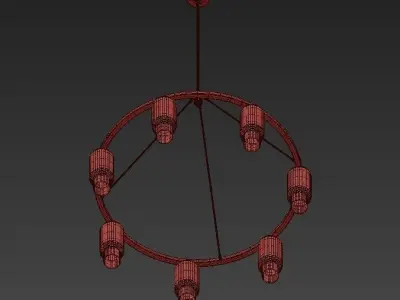 Sola 48 Modern Chandelier by Niche 3D model