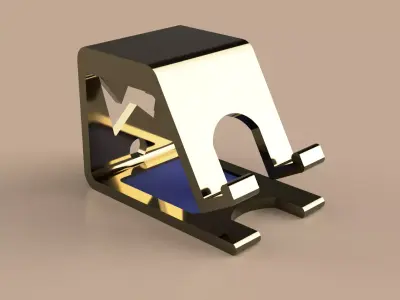 Glorious Phone Holder - Precious Metal 3D print model