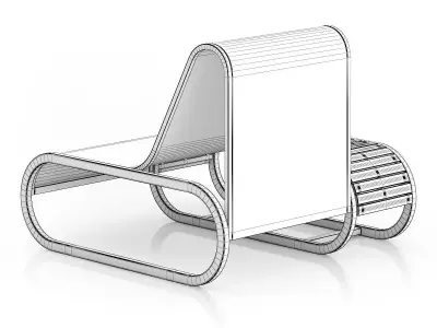 Modern Red Chair 3D model