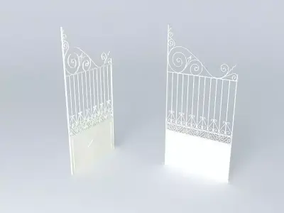 Portal pair of iron gates Free 3D model