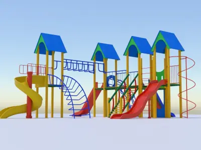 Taman Bermain Traditional Playground Props 3D model