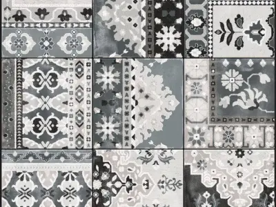 ABK Play Carpet Mix Grey Set 3 3D model