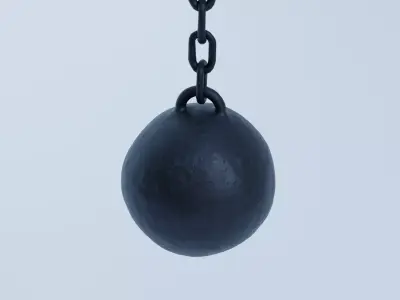 Simple BALL and CHAIN model Free 3D model