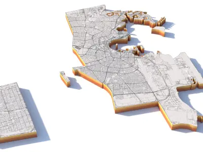 Doha City in Qatar 3D model