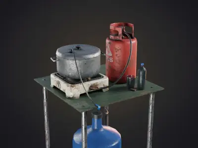 Handmade Distiller Low-poly 3D model