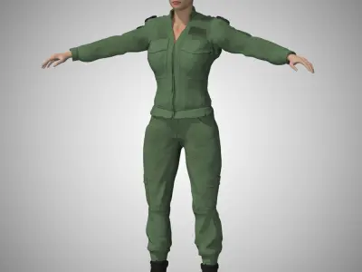 USAF SG Team Uniform for La Femme 2 for Poser 3D model