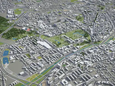Bialystok - City 3D Model Low-poly 3D model