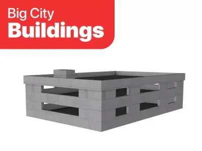 Big City Buildings - Parking Lot 001 3D model
