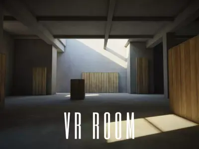 VR Art Gallery Low-poly 3D model get