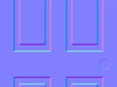 Door with Brass Handle Free low-poly 3D model
