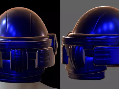 Gas mask helmet 3d model scifi Low-poly  Low-poly 3D model 155