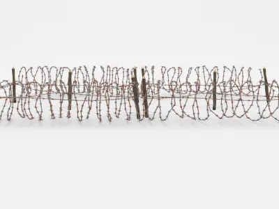 Barb Wire Obstacle 3D model