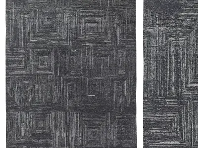 TESSARA HAND-KNOTTED WOOL RUG B 3D model