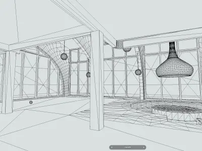 My Virtual Reality Vintage Chalet 2023 Empty Low-poly 3D model