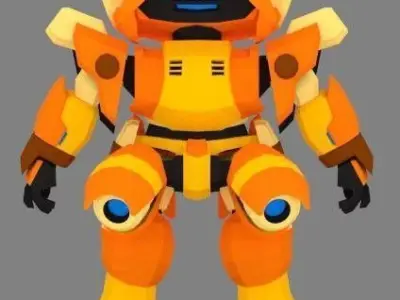  Super Mecha 11 - Casserra of Code Name C43R4 Low-poly 3D model