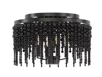 Poppy 3 beaded ceiling light fixture 3D model