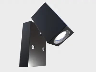 Black Table Lamp Low-poly 3D model