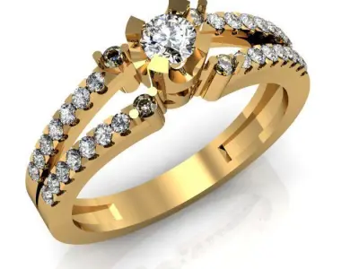 daimond ring 3D print model 31