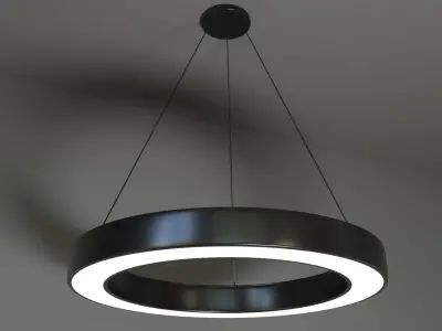 Hollow Circular Pendant Light Low-poly 3D model