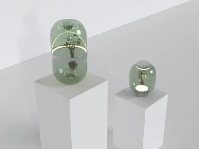 Futuristic Lamp 01 3D model