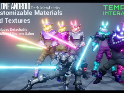 Dark Metal Pack Low-poly 3D model