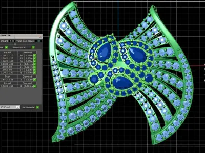 Diamond Ring for Women 3D print model 12