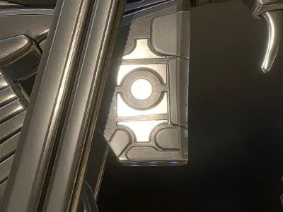 Sci-fi submachine gun Low-poly 3D model