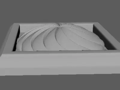 rosette spiral tile 3D model