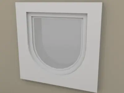 cat flap Low-poly 3D model