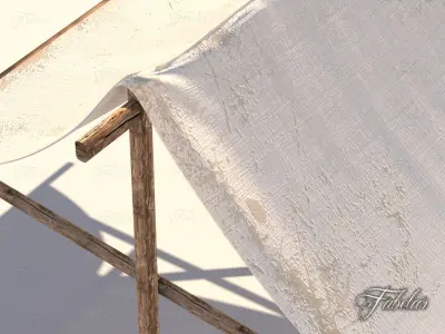 Market stall Low-poly 3D model