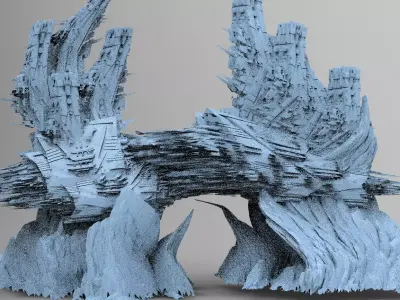 Alien Cliffs rock structure Base 4  3D model