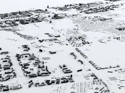 Volgograd Streets and Buildings 3D model