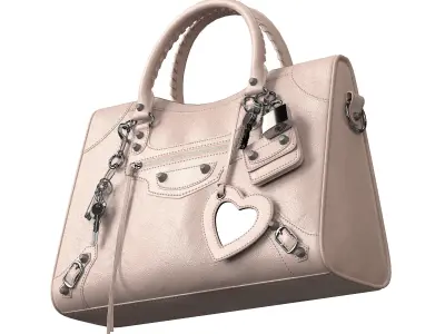 Balenciaga Le City Medium Bag Cream Low-poly 3D model