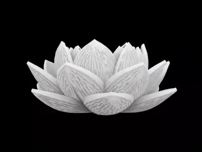 Candle Holder Lotus Design 3D Print Model 3D print model