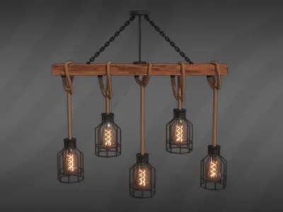 Pendant Lights Pack Low-poly 3D model