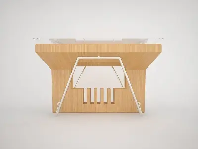 modern glass coffe table 3D model