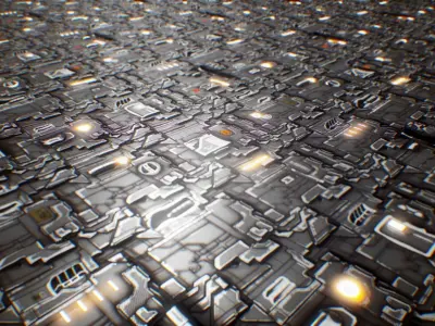 PBR Seamless Sci-Fi Texture 06 Low-poly 3D model