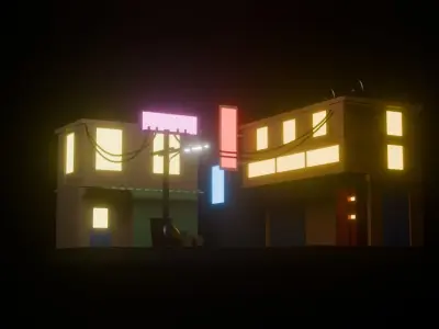 Low Poly City Pack Low-poly 3D model Low-poly 3D model